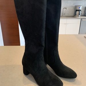 LOFT Black Suede Tall Boot, NWOT, 7
